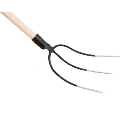 FORCA FORCONE FIENO 3 DENTI 31cm ACCIAIO FORGIATO FALCI (1/2)