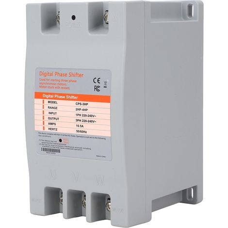 Convertisseur de phase numérique monophasé vers triphasé 2-4 CV compact pour moteurs industriels et ateliers, installation facile (1/4)
