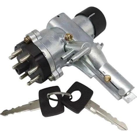 Cylindre de contacteur d'allumage avec clé pour Mercedes-Benz essence W460 et W463 - Argent et noir (1/5)