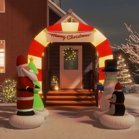 Déco de Noël - Porte voûtée gonflable de Noël avec LED 260 cm -WYW45863 (1/5)