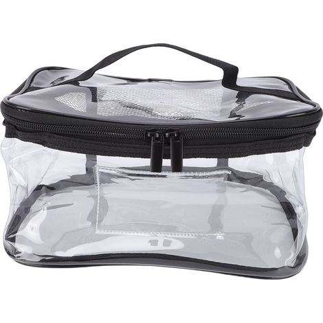 Sac de rangement transparent pour jouets avec porte-étiquette, poche pour manuel d'utilisation, imperméable, en PVC transparent, pour jeux de société, blocs de construction et puzzles, grande capacité (1/5)