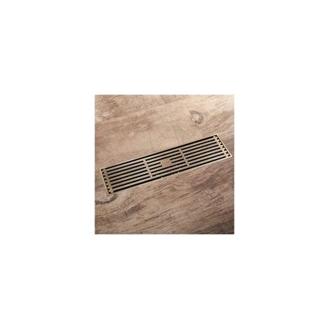 Siphon de sol en laiton 30 x 8.2 cm – Grille anti-odeur avec filtre à cheveux – Drain de douche pour salle de bain - BAIN 30 X (1/5)