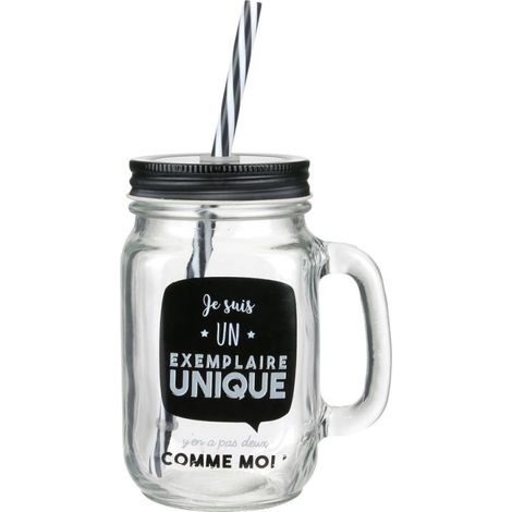 Mason Jar 45cl Je Suis Dites Le Avec Des Mots MO1211 (1/5)