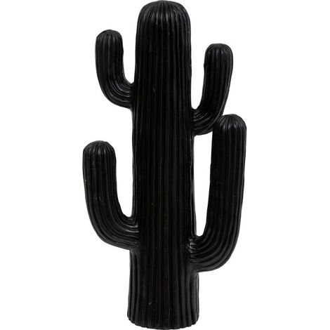 Atmosphera – Cactus artificiel 4 branches déco noir 57cm – Oxyde de magnésium – Élégant et moderne – Usage intérieur/extérieur