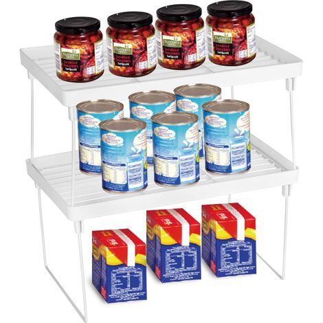 Set mit 2 Küchenschrankregalen für Küchenschränke, Speisekammer, Kühlschrank, Lebensmittel und Utensilien (L) (1/5)