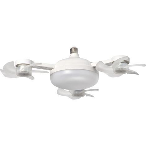 Nouveau ventilateur de plafond créatif et transfrontalier avec éclairage intégré, douille E27 à visser, idéal pour le salon ou la chambre et la salle à manger. (1/5)