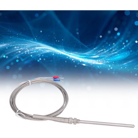 Capteur de température de type K WRNT-187 avec thermocouple, 0-600℃, modèle standard, 5 m. (1/5)