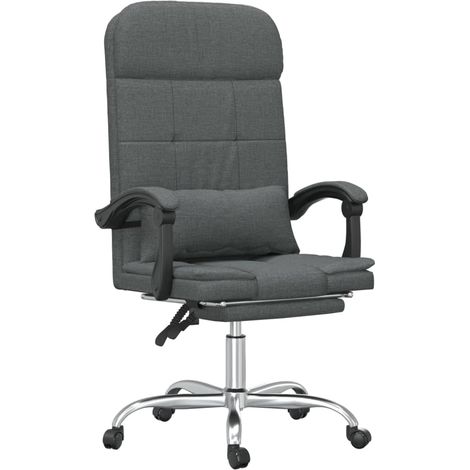 Maison Exclusive - Silla de oficina reclinable con masaje de tela