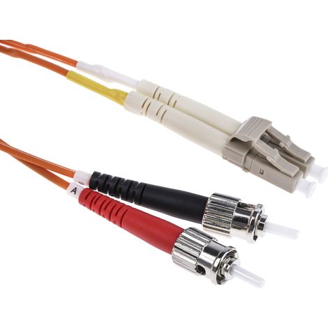 Câble fibre optique RS PRO 1m Avec connecteur / ST, OM1 Multi-mode ( Prix pour 1 ) (1/2)