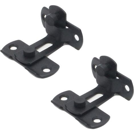 Set of 2 90 Degree Black Stainless Steel Right Angle Buckle Door Latches, Flap Door Latches for Doors and Windows (4")