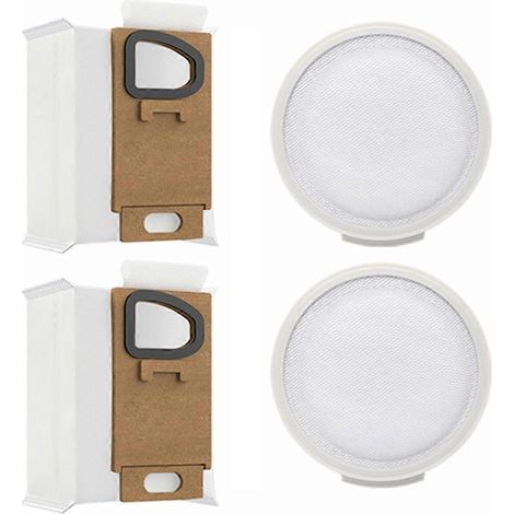 Kit de 4 sacs à poussière et filtres pour aspirateur balai sans fil H7 - Pièces de rechange : filtres avant et arrière D (1/5)