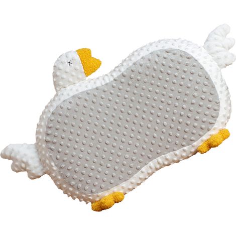 Weiches, katzenförmiges Kissen, langsam zurückfederndes Memory-Schaum-Kissen, grauer Plüsch, schlichtes Kissen (1/5)