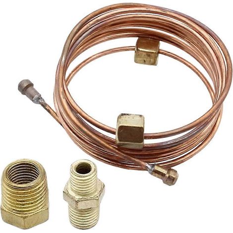 Kit de manomètre de pression d'huile mécanique de 72 pouces avec tubes et raccords en cuivre pour modification du manomètre (1/5)