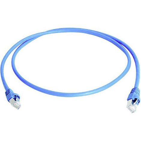 Câble de raccordement réseau informatique RJ45 100008031 CAT 6a S/FTP bleu 0.25 m S371741 (1/2)