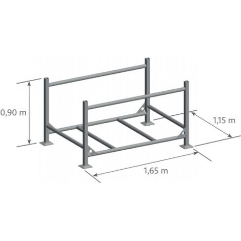 DUARIB - Rack de stockage 1500 x 1000 - acier galvanisé
