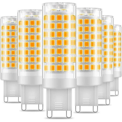 G9 7W LED-Lampe, Warmweiß 3000K, 650lm, Energieersparnis vergleichbar mit einer 60W Halogenlampe, 360° Abstrahlwinkel, 220–240V Wechselstrom, 6er-Pack (1/4)