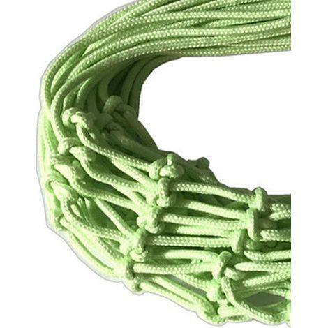 50 cm selbstleuchtendes Basketballnetz als Ersatz für Nylon-Wurfnetze, geeignet für das tägliche Training, grün. (1/5)