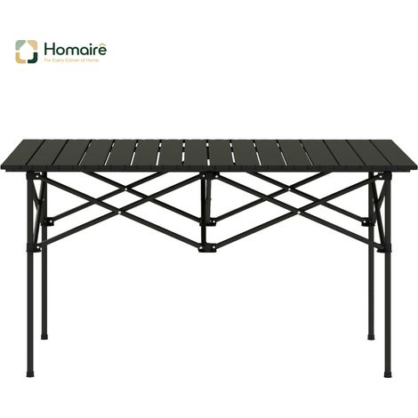 HOMAIRE Klapptisch de camping en aluminium avec plateau roulant X-Rahmen pour 2 personnes