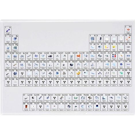 Green Mobility-Tableau Periodique Acrylique Affichage Enfants Outil D'Enseignement Decoration Crystal Display Element Chimique, 17  12  2.4Cm (1/5)