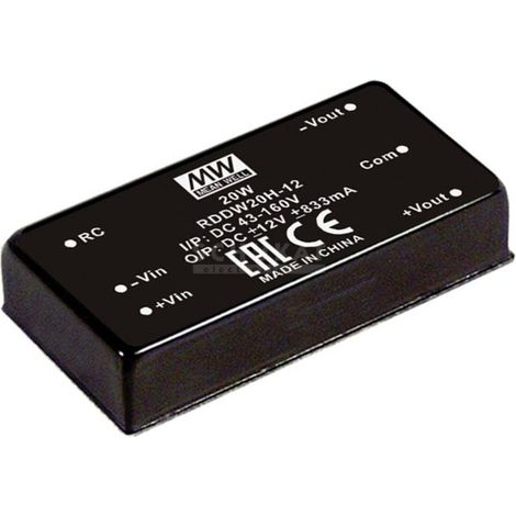 Convertisseur CC/CC Mean Well RDDW20G-05 Nbr. de sorties: 2 x 2 A 20 W 1 pc(s) Q123612 (1/2)