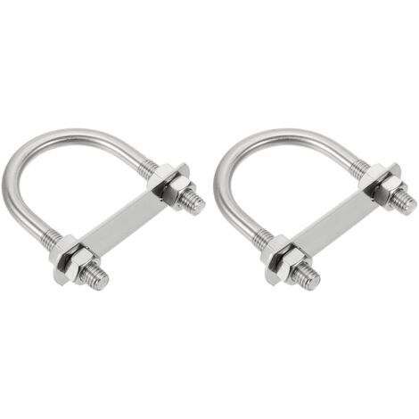 Pair - Deux étriers en U, en acier inoxydable 304, avec écrous et rondelles, adaptés aux bateaux de ski nautique et de pêche. (M1050120mm) (1/5)