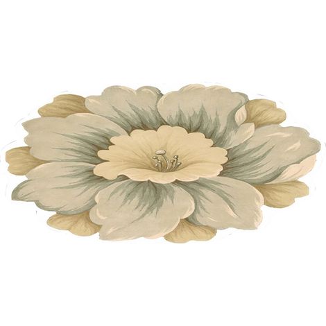 Tapis D'Entrée Intérieur Extérieur - Forme Florale 3D - Diamètre 60 cm - Antidérapant - Absorbant - Pour Porte d'Entrée Maison Bureau (1/5)
