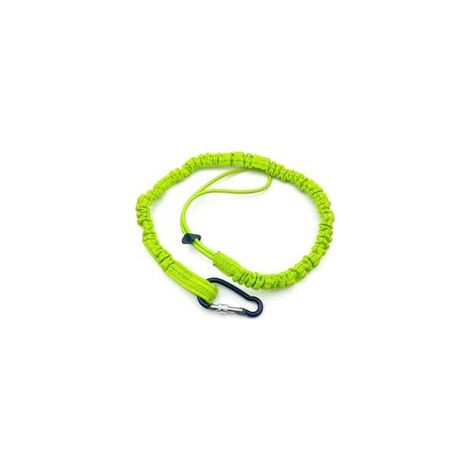 Longe porte-outils longue et extensible, protection antichute, fermeture à vis, double clip de verrouillage