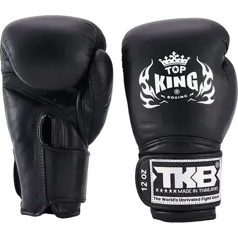 Gants de boxe thaï Top King Super Black 10 oz