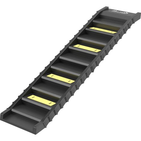 Rampe pliable pour chien de 154 cm, idéale pour monter et descendre de voiture. 10 marches antidérapantes, capacité de charge de 68 kg, noire. (1/5)