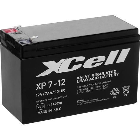 [NEUWERTIG] B-Ware X Cell Xp712 Xcexp712 Bleiakku 12 V 7 Ah Blei Vlies Agm 151 X 94 X 65 Cm Akku