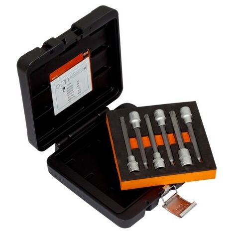 BAHCO - Coffret de 6 douilles XZN 1/2" avec embouts, pour moteurs