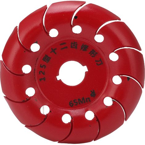 90mm 12 Teeth Angle Grinder Disc Wood Carving Grinding Polishing Wheel for Woodworking Red
