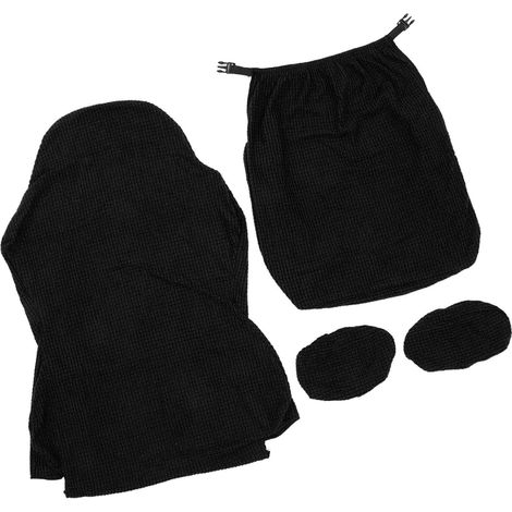 Housse de Chaise Élastique Respirante Anti-Poussière Lavable pour Bureau et Maison Noir Uni (1/5)