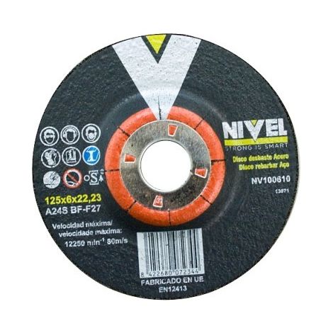 DISCO DESBASTE METAL 125X6X22 MM...