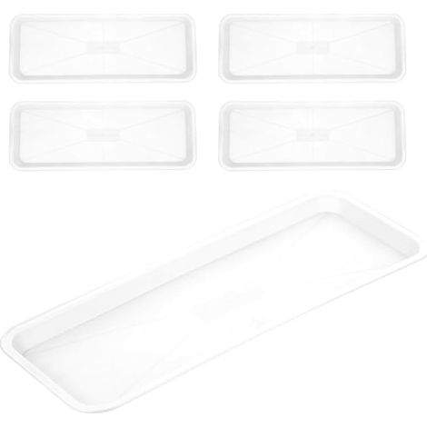 5 Pieces Plant Drip Tray Planter Tray for Window Sill Rectangular Shallow Plastic 40.00 x 15.00 x 2.00 cm for Indoor Garden (1/5)