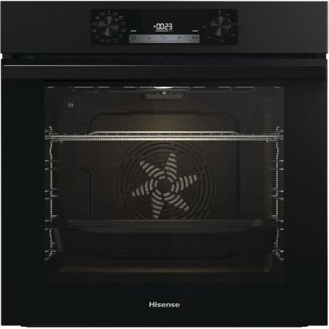 Hisense – Four encastrable pyrolyse 77L – Multifonctions – AirFry – Classe A – Noir – Idéal pour cuisson rapide et homogène (1/5)