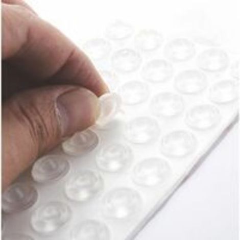 100Pcs Patin Protection Transparent, Auto-AdhéSif Patin Silicone Doux Sans Trace Transparente AdhéSifs ButéEs Amortisseur de Porte Butoir Silicone Transparent pour Boutons de Porte, Armoires (1/4)