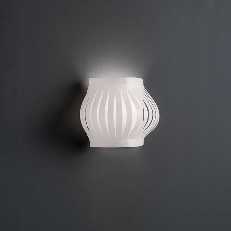 Applique Moderna Helios Polilux ® Bianco 1 Luce E27 H25Cm