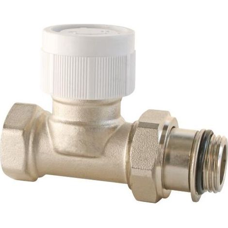 Corps thermostatique droit 15x21 – Raccordement 1/2' – Compatible têtes thermostatiques M30x1,5 – Corps laiton nickelé (1/3)
