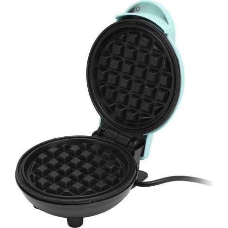 Gaufrier rond antiadhésif électrique portable, prise US 100-120 V bleu (1/5)