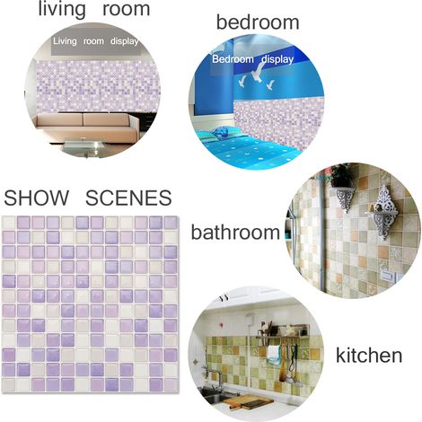 Sticker mural 3D autocollant pour carrelage, à faire soi-même, pour la cuisine, la salle de bain et la décoration intérieure yjc0006 (1/5)