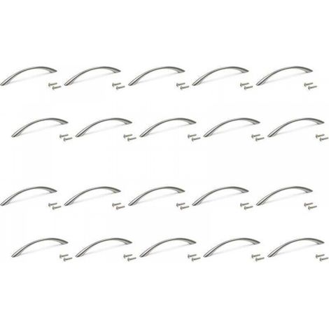 Lot de 20 poignées pour meubles , L160mm, entraxe 128mm, Zamak, Nickel satiné (1/4)