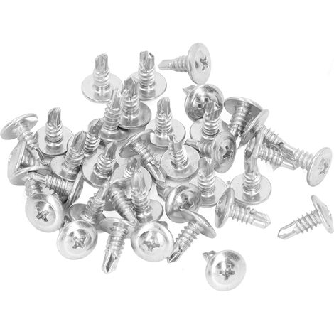 Vis Auto Foreuse M4 8x13mm En Acier Zingué Avec Rondelle Pour Métal Bois Plastique Lot De 250 Pièces (1/5)