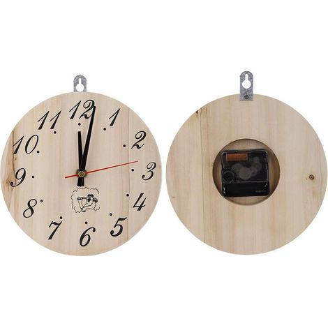 Wooden Sauna Clock, 7.87 Inches, Large Numbers, Timer (1/5)