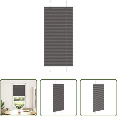 vidaXL Sichtschutz - Plissee Schwarz 55x150 cm Stoffbreite 54,4 cm Polyester (1/5)
