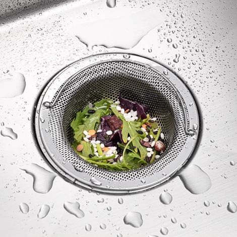 1 Filtre evier Cuisine, Grille evier passoire Cuisine avec poignée de, Acier Inoxydable bonde evier Cuisine, Protection Contre Le Blocage