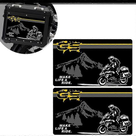 Autocollants de coffre pour BMW R1250GS, R1200GS, F850GS, F800GS, G310GS, F750, 850 et 800 (valises en aluminium) - Lot de 3 (1/5)