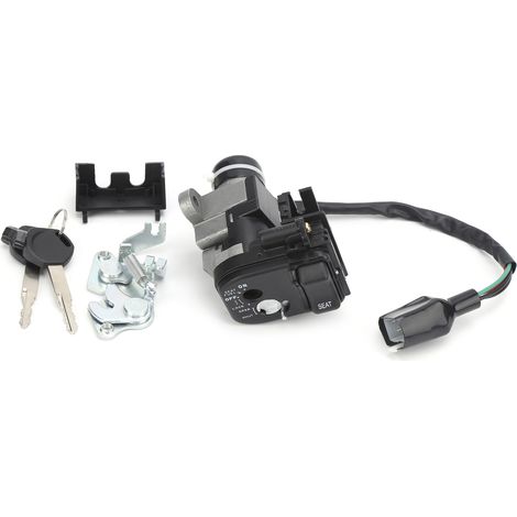 Ensemble de commutateur d'allumage à 4 fils résistant à la corrosion en métal pour scooter GY6 150cc. (1/5)