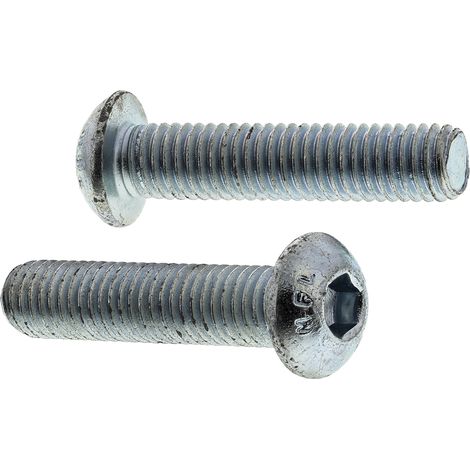 Vis à six pans creux, M8 x 35mm, tête Vis bombée à tête creuse hexagonale, en Acier ( Prix pour Sachet de 50 )