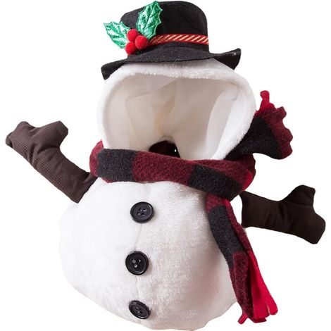 Weihnachtskleiderständer für Haustiere, lustige Hundekleidung, Schneemann verwandelt sich in ein Schneemannkostüm – Katzenkleidung (weiß, M) (1/4)